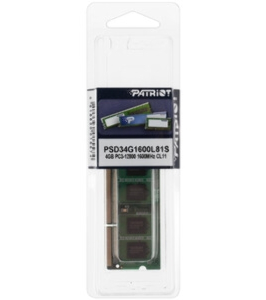 Оперативная память Patriot Signature, DDR3L, 4GB (1x4 GB), 1600 MHz, CL11, DIMM