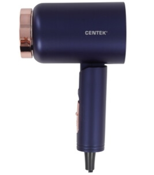 Фен Centek CT-2202 синий, 1600 Вт, компактный, ионизация