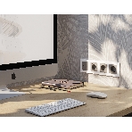 Комплект механизма розетки ALFA Серо-бежевый матовый 2USB A+C 20W (быстрая зарядка) QUANT (AP3710, VM177) MA371010, фото4