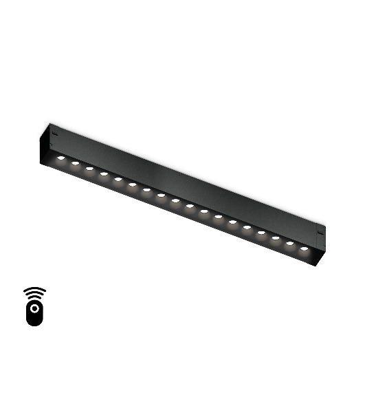 Управляемый светодиодный светильник для шинопровода Magnetic Ambrella light GL1312 BK черный IP20 15W 3000K-6400K 220V 24° 342*25*42 (Без ПДУ)