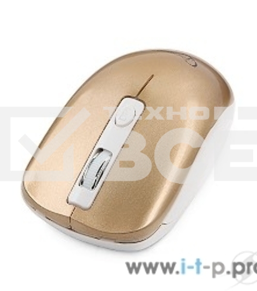 Мышь беспроводная Gembird MUSW-400-G золотой, 1600 dpi, радиоканал, USB, кнопки - 4