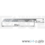 Штукатурно -малярный инструмент Лезвия OLFA (OL-AB-50S) сегментированные из нержавеющей стали, 9х80х0,38мм, 13 сегментов, 50шт, фото2