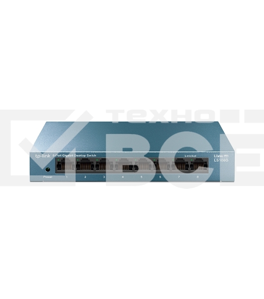 Коммутатор TP-Link LS108G 8-портовый 10/100/1000 Мбит/с настольный коммутатор SMB