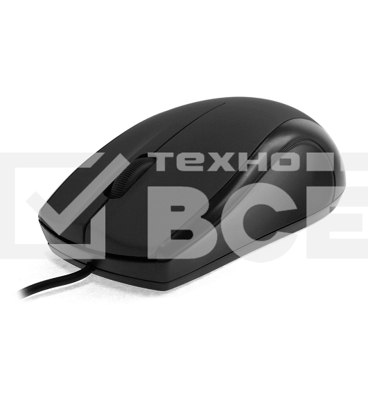 Мышь проводная Crown CMM-31 черный, 1000 dpi, USB, кнопки - 3