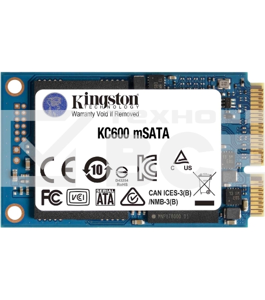 Накопитель SSD Kingston KC600, 1024GB, mSATA, R/W 550/520