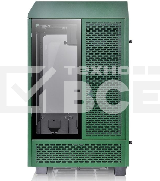 Компьютерный корпус Thermaltake The Tower 100 Racing Green черный без БП miniITX 1x120mm 3x140mm 2xUSB3.0 audio bott PSU