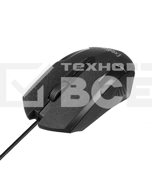 Мышь проводная ExeGate SH-9025S черный, 1000 dpi, USB, кнопки - 3