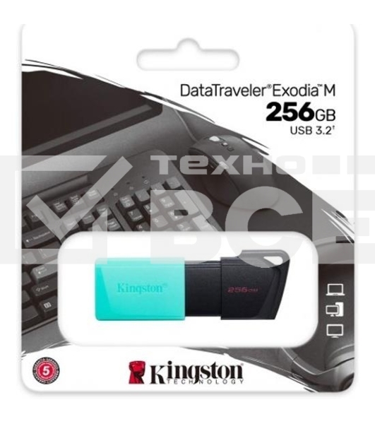 Флеш диск Kingston 256Gb DataTraveler DTXM DTXM/256GB USB3.2 черный/зеленый
