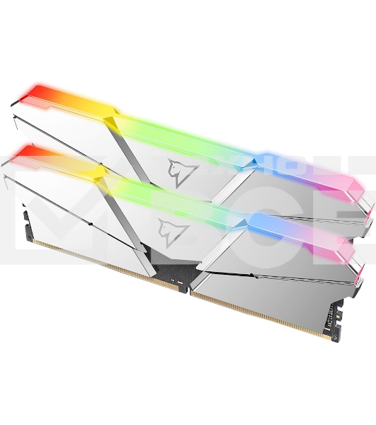 Оперативная память NETAC Shadow, DDR4, 16GB (2x8GB), 3600MHz, CL18, с радиаторами, RGB, серебристый