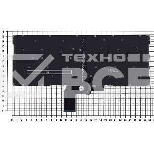 Клавиатура для ноутбука Xiaomi Mi Air 13.3 черная с подсветкой