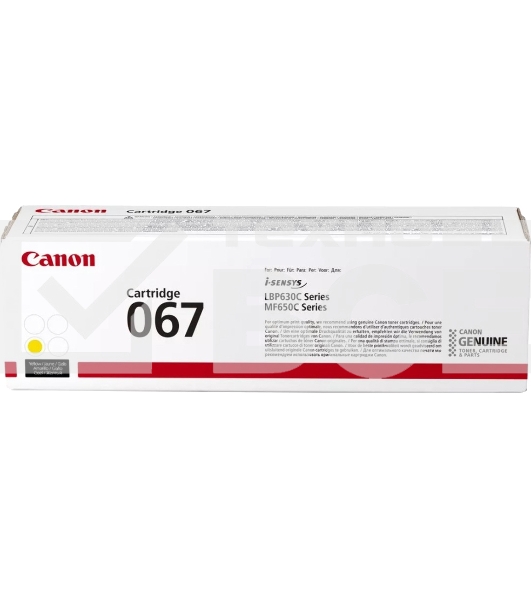 Картридж лазерный Canon 067Y (5099C002) желтый (1250 стр.) для Canon LBP631/633/MF651/655/657