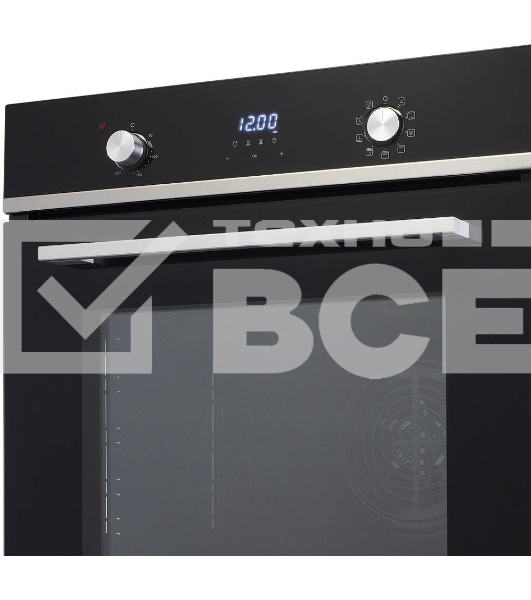 Встраиваемый духовой шкаф MONSHER MOE 6193 Acier, электрический, High-Tech, 60 см, объем 72 л, 9 режимов, дисплей, таймер, телескопические направляющие на 1 уровень, цвет нержавеющая сталь/черный
