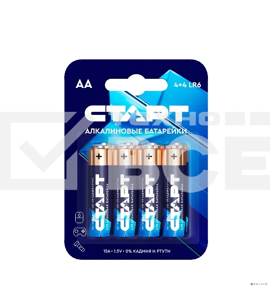 Батарейки СТАРТ LR6-BL8 BLUE 96/960, AA, 4+4 шт. на блистере