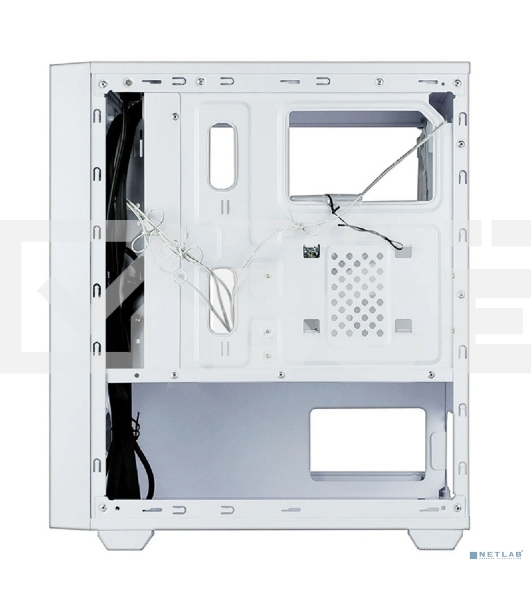 Компьютерный корпус Ginzzu CL660 mATX FAN 4*12FRGb передняя панель Решетка Белый