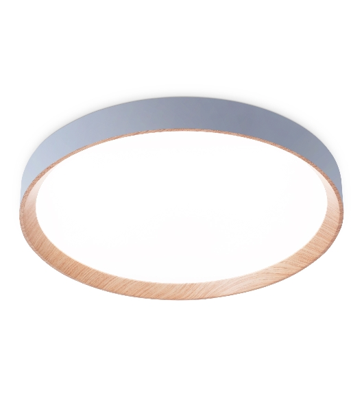 Потолочный светодиодный светильник Ambrella light FZ1322 GR/LWD серый/светлое дерево IP20 60W 3000-6400K D490*80 (ПДУ ИК)