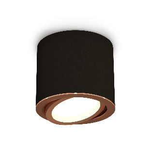 Светильник Ambrella Light XS7402004 SBK/PPG черный песок/золото розовое полированное MR16 GU5.3 (C7402, N7005)