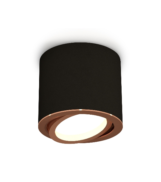 Светильник Ambrella Light XS7402004 SBK/PPG черный песок/золото розовое полированное MR16 GU5.3 (C7402, N7005)