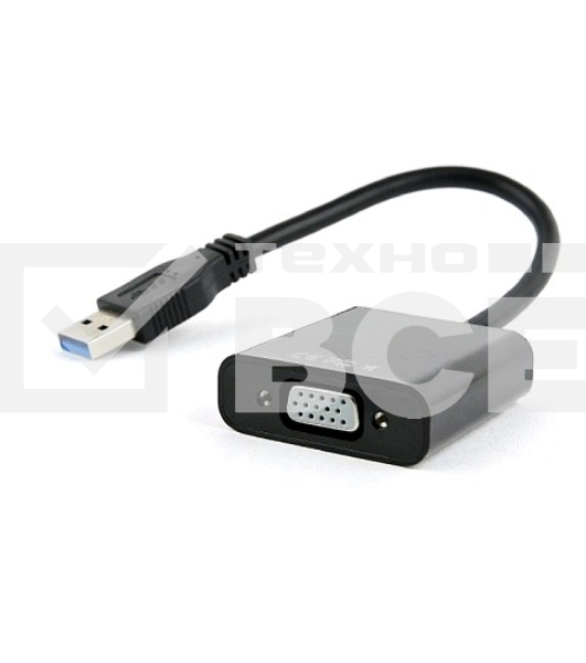 Видеоадаптер (конвертер) USB 3.0 --> VGA Cablexpert AB-U3M-VGAF-01, черный