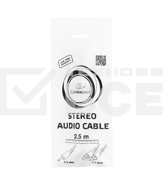 Кабель аудио Gembird Jack3.5 / 2xRCA, 2.5м