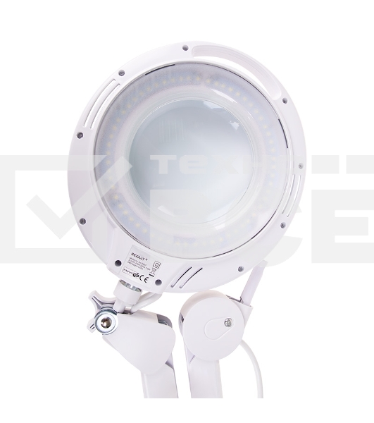 Лупа на струбцине Rexant, круглая, 3D, с подсветкой 60 LED, сенсорный регулятор яркости, белая 31-0531