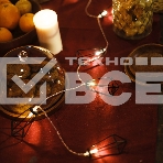 Гирлянда светодиодная «Кристаллы» черные 10 LED, 1,5 м, прозрачный ПВХ, теплый белый свет свечения, 2 х АА (батарейки не в комплекте) NEON-NIGHT, фото2