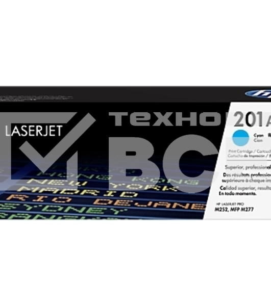 Тонер Картридж HP 201A CF401A голубой для HP CLJ Pro M252/M277 (1400стр.)