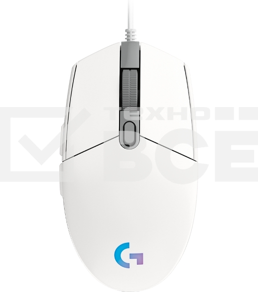Мышь проводная Logitech G102 LIGHTSYNC белый, 8000 dpi, USB, кнопки - 6