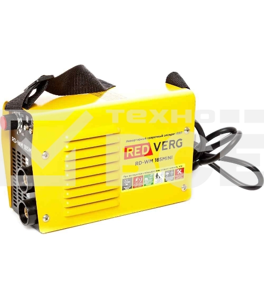 Сварочный аппарат RD-WM 185MINI. 220/50Гц, 6,6кВа, макс. 30А, диапазон св. тока 20-185А, раб. напр. 27,4, электрод 1,6-4,0