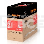 Кабель UTP (U/UTP), кат. 5e, 4 пары, (305 м), (24 AWG), одножильный (solid), серый, PVC, фото 1