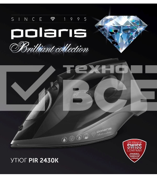 Утюг POLARIS PIR 2430K черный 2400Вт