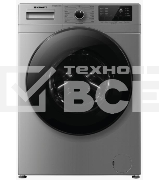 Стиральная машина Kraft KF-MDS12147G Серый, загрузка фронтальная 12 кг, 1400 об/мин., класс: А+++