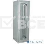 Шкаф сетевой ITK LE35-42U68-GM LINEA E 42U 600х800 мм стекл. передняя дверь, задняя металлическая серый, фото 1
