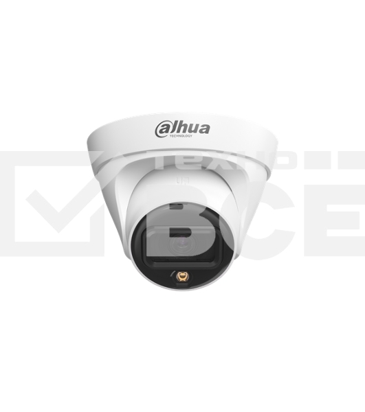 Уличная турельная IP-видеокамера FullColor DAHUA DH-IPC-HDW1239T1P-LED-0280B-S6 2Мп, 1/2.8” CMOS, объектив 2.8мм, обнаружение людей, LED 30м, IP67, металл/пластик