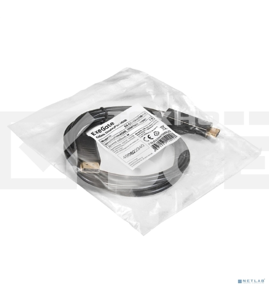 Кабель DisplayPort-HDMI ExeGate EX-CC-DP-HDMI-1.5 (20M/19M, 1,5м, экран)