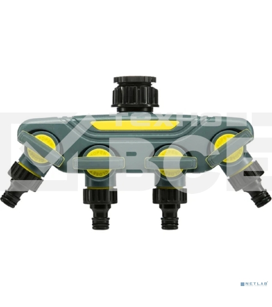 Разветвитель 4-канальный на кран 1/2'-3/4' Профи ЧЕТЫРЕ СЕЗОНА