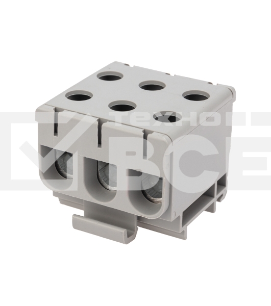 Клемма вводная силовая Rexant КВС 6-50 мм² 3-рядная серая