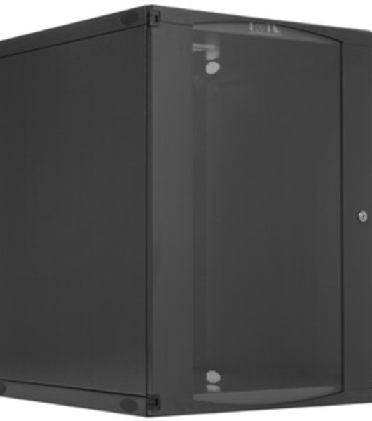 Шкаф настенный Lanmaster Next TWT-CBWNG-15U-6X6-BK 15U 550x600мм пер.дв.стекл съемные бок.пан. 60кг черный