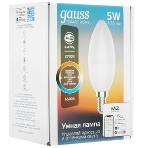 Лампа Светодиодная Gauss Smart Home DIM CCT E14 C37 5 Вт, фото2