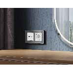 Комплект механизма розетки ALFA Белый матовый 2USB A+C 20W (быстрая зарядка) QUANT (AP1310, VM177) MA131010, фото7