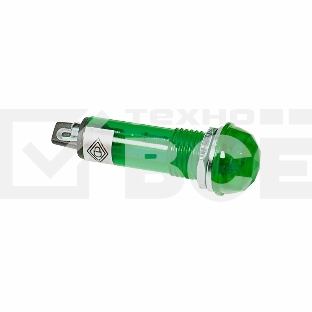 Индикатор ГРАНЕНЫЙ Ø10.2 220V зеленый Rexant