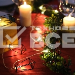 Гирлянда светодиодная «Кристаллы» черные 10 LED, 1,5 м, прозрачный ПВХ, теплый белый свет свечения, 2 х АА (батарейки не в комплекте) NEON-NIGHT, фото3