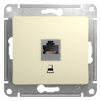 Механизм розетки комп. 1-м СП Glossa RJ45 беж. SchE GSL000281K, фото 1
