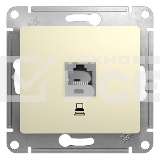 Механизм розетки комп. 1-м СП Glossa RJ45 беж. SchE GSL000281K