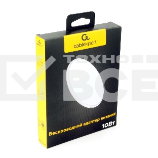 Беспроводной адаптер питания Cablexpert MP3A-PC-31, QI 10Wt, 7,5Wt, 5Wt, белый