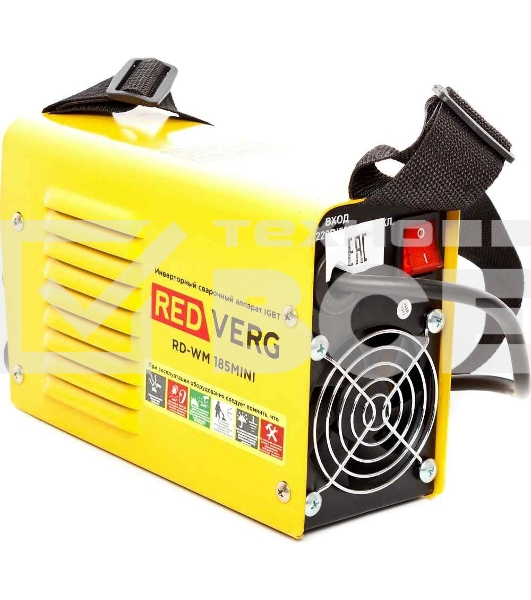 Сварочный аппарат RD-WM 185MINI. 220/50Гц, 6,6кВа, макс. 30А, диапазон св. тока 20-185А, раб. напр. 27,4, электрод 1,6-4,0