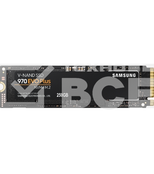 Накопитель SSD Samsung 970 EVO Plus MZ-V7S250BW, 250Gb, PCIe 3.0 x4, M.2 2280, NVMe, R/W 3500/2300