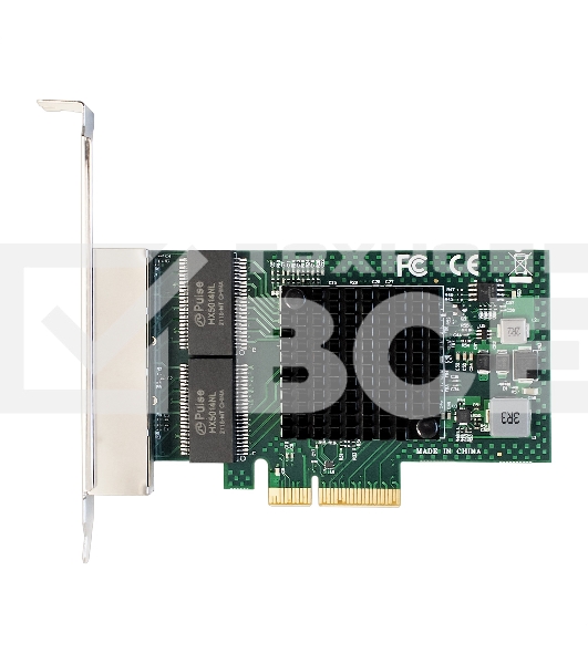 Сетевой адаптер ExeGate EXE-BCM5719 (PCI-E x4 v2.0, порты 4xRJ45, 10/100/1000Mbps, Gigabit Chipset Broadcom BCM5719)