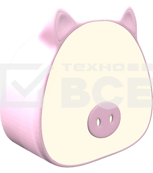 Ночник Gauss NN7034 поросенок розовый