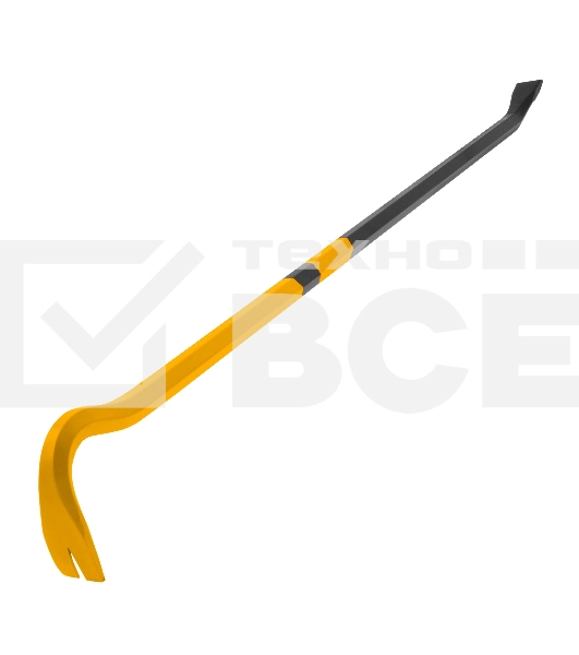 Лом-гвоздодер Denzel, 900 мм, шестигранный 19 мм, окрашенный, сталь 65