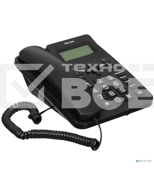 Телефон проводной teXet TX-265 черный